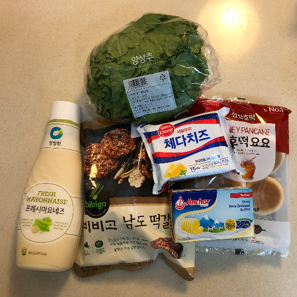 꿀호떡버거_재료