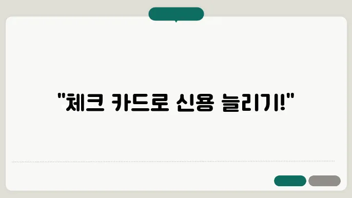 체크 카드 소액 신용 서비스 - 신용 이용 세부사항, 신용 평가, 활용 팁