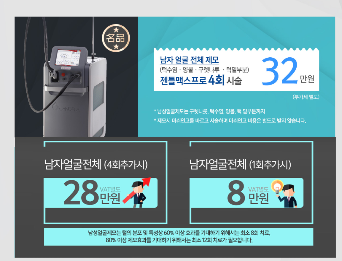 남자수염제모가격 젠틀맥스프로제모를 이 2