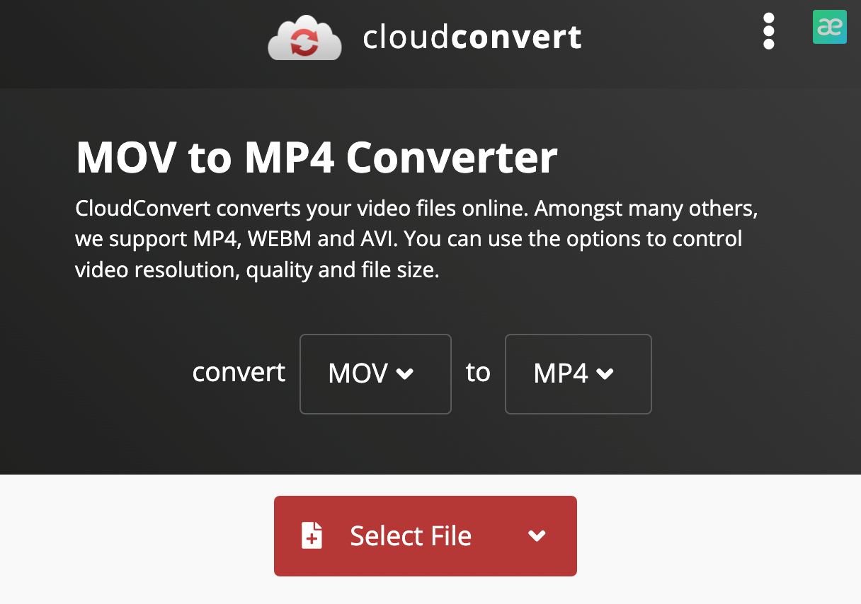 cloudconvert-mov-mp4-변환