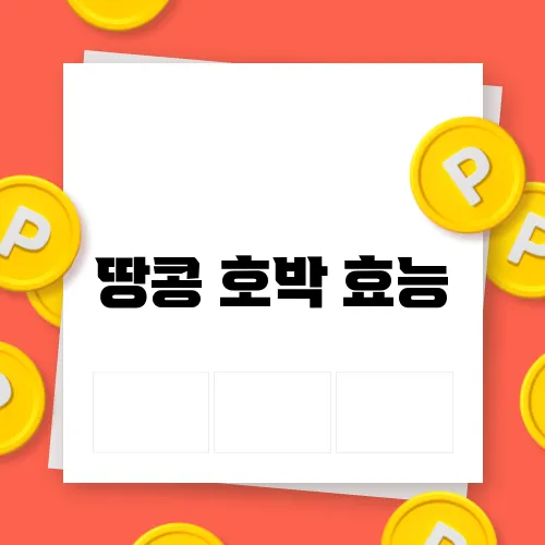 땅콩 호박 효능