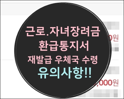 대리인 받는 법 우체국도 못 가면? 2021 근로장려금 어린이장려금 환급통지서 재발급 방법. 우체국 8