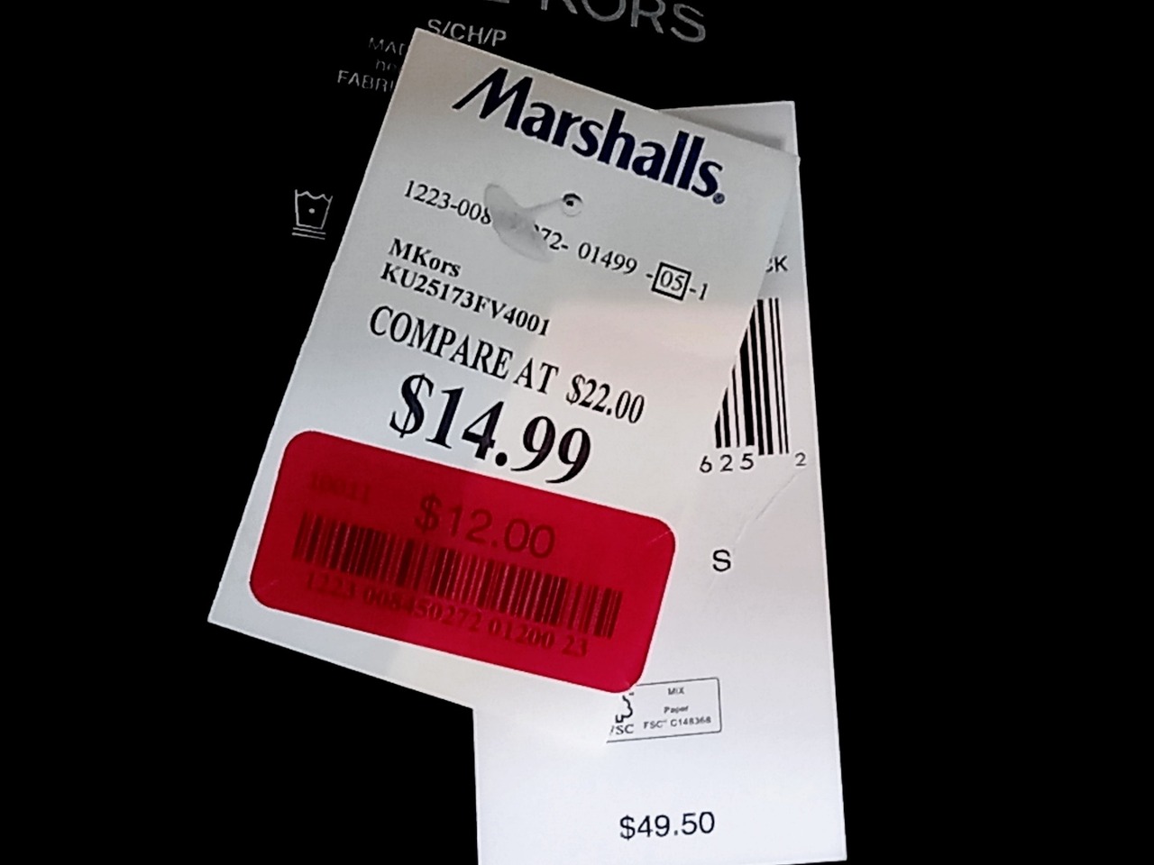 marshalls price tag