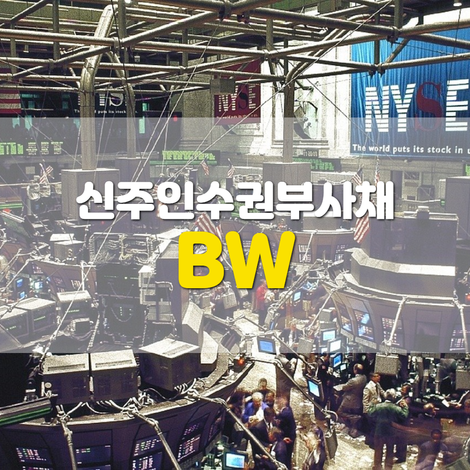  신주인수권부사채(BW)란?