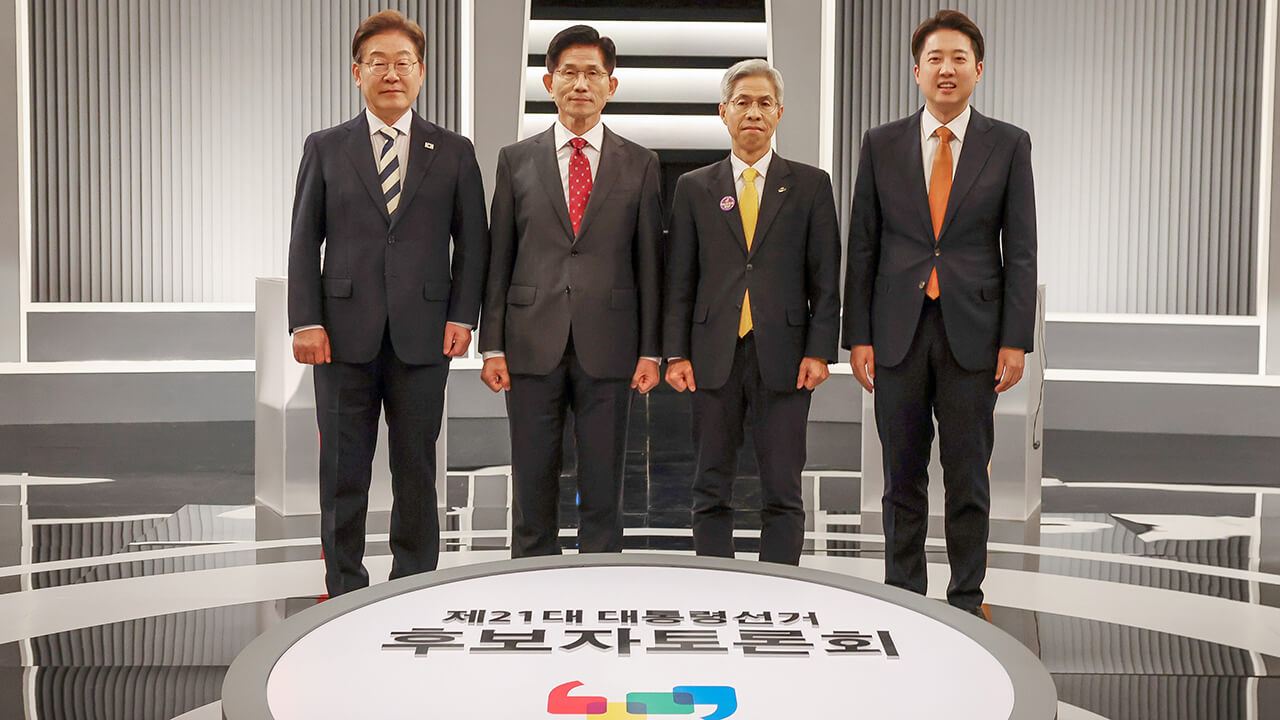 대선 후보 지지율 한 자릿 수 격차!