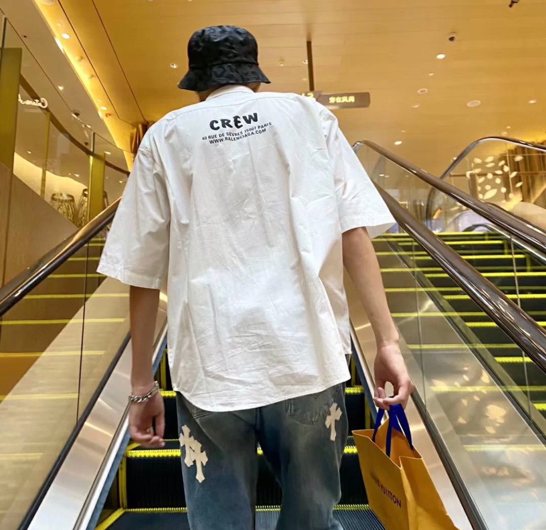  [BALENCIAGA] 발렌시아가 크루 반팔 셔츠 622251 TIM39 9000 (2 COLOR)