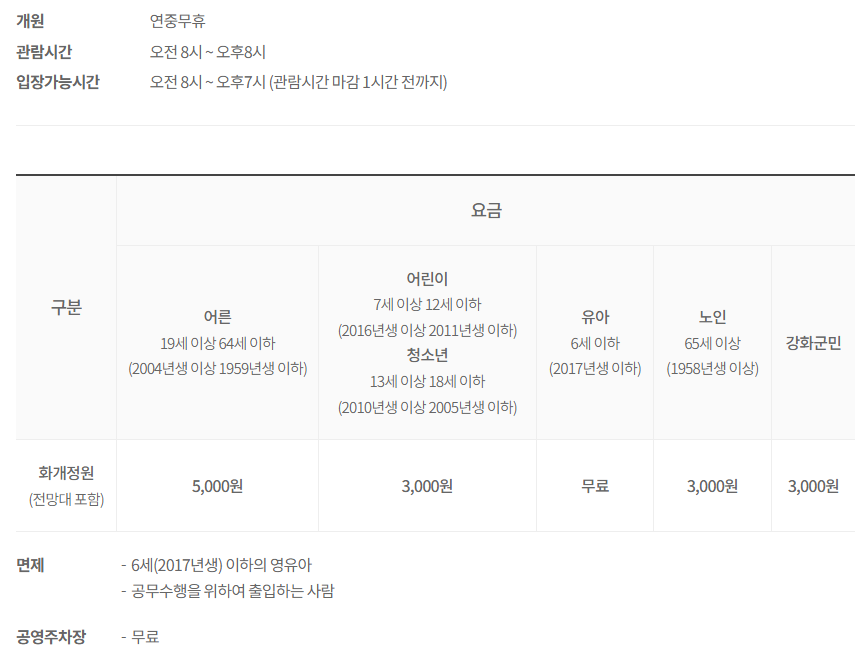 화개정원-이용시간