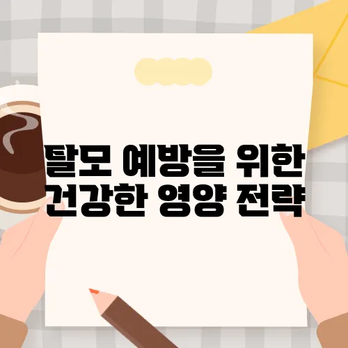 탈모 예방을 위한 건강한 영양 전략