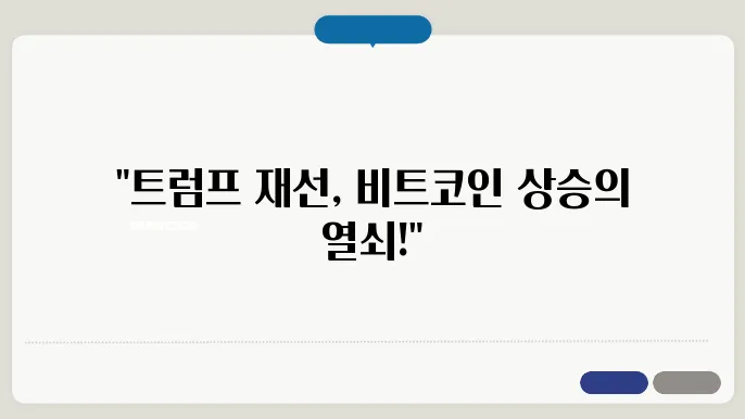 트럼프 당선시 비트코인이 폭등하누 이유와 전망