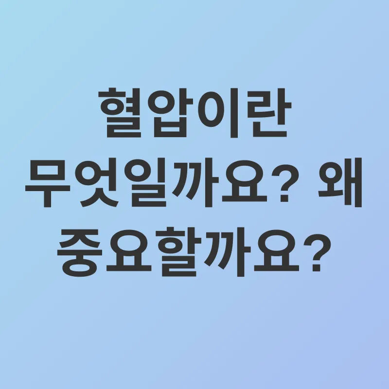 혈압 관리_1