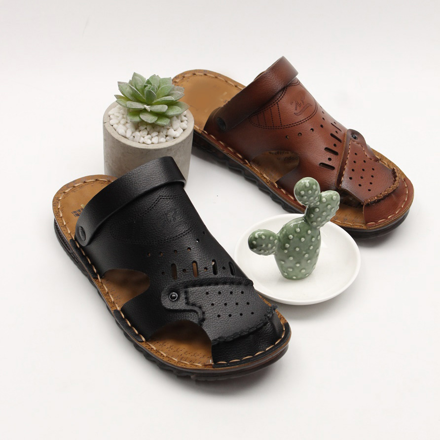  펀칭 콤비 2.5cm 슬리퍼 겸용 남성샌들