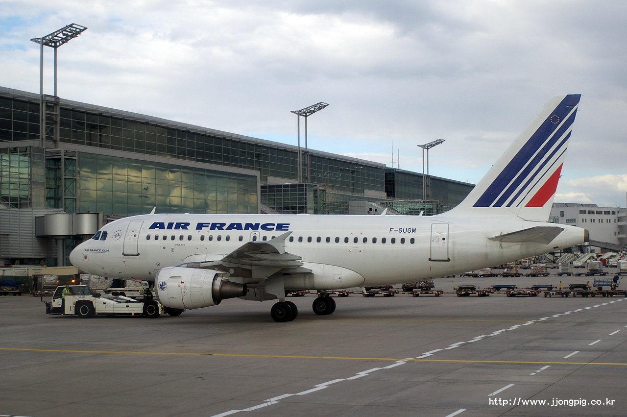 에어 프랑스 Air France AF AFR F-GUGM A318-100 Airbus A318-100 A318 샤를드골 Paris - Charles de Gaulle (Roissy) 파리 Paris CDG LFPG