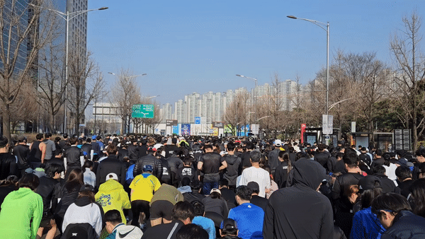 서울 마라톤 준비운동