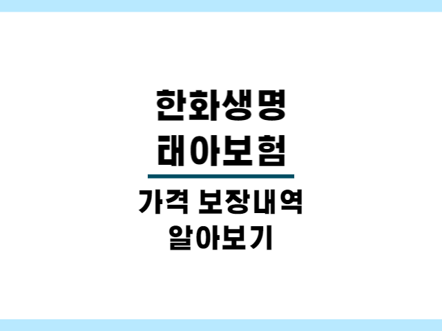 한화생명 어린이보험 뒷바라지 11