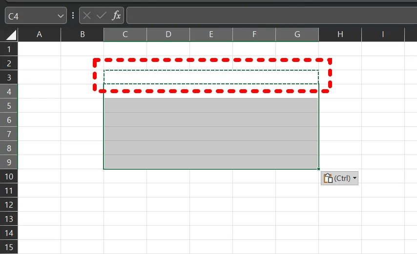 엑셀 셀 병합 단축키 예시2