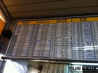 대전청사 터미널 시간표 시외버스 공항버스 예약 예매_8