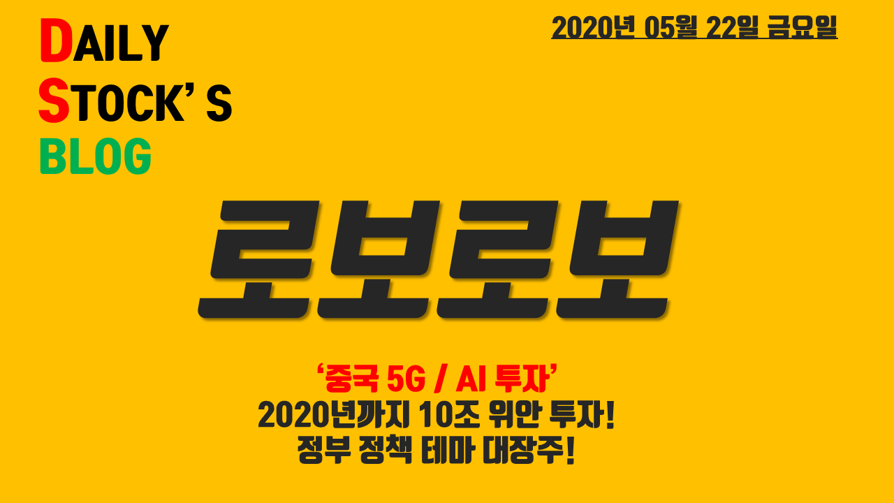  로보로보 주가 전망! 중국 10조 위안 투자 5G + AI 산업 육성! 시가갭/단타 매매 일지