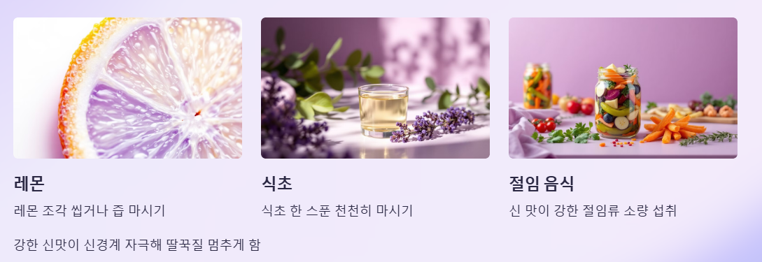 신맛 나는 음식 활용법
