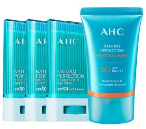 AHC 더블쉴드 선스틱 SPF50+ PA++++ 14g x 3p + 선크림 50ml 세트