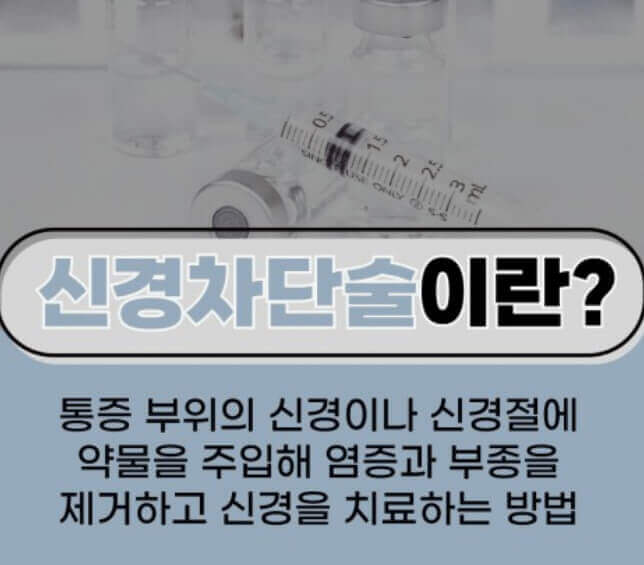  통증 완화 신경 차단으로 초기 치료와 비수술적 요법 '신경 주사'