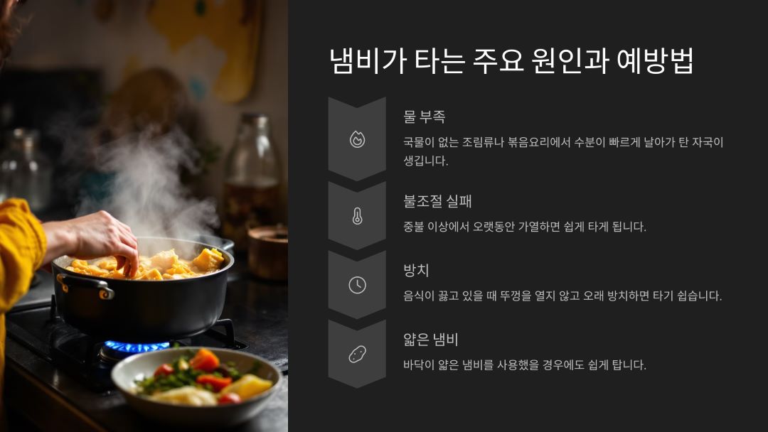냄비가 타는 주요 원인과 예방법