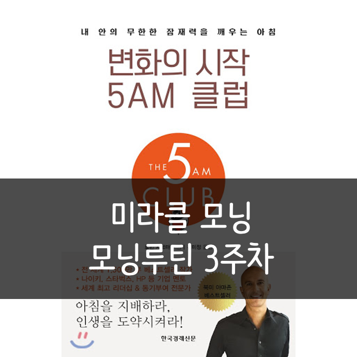  [미라클모닝_3주차] 새벽기상의 효과 증폭하기 : 20/20/20 공식