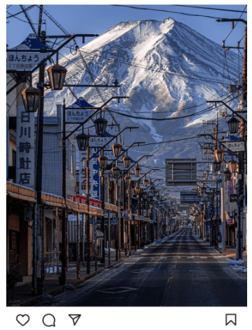 야마나시 여행 🗻 후지산 거리 뷰, 혼초거리(本町通り)