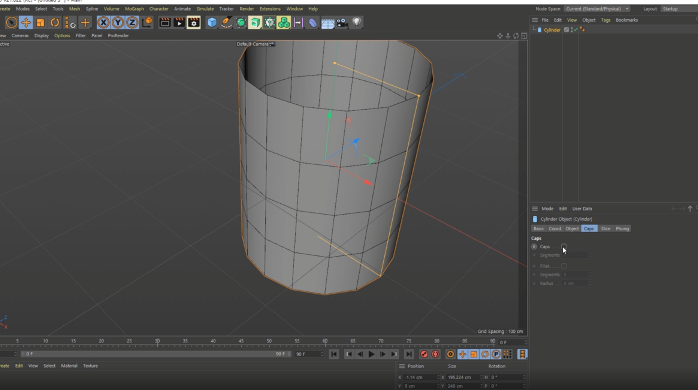 실린더의 윗 부분 구멍이 뚫렸다