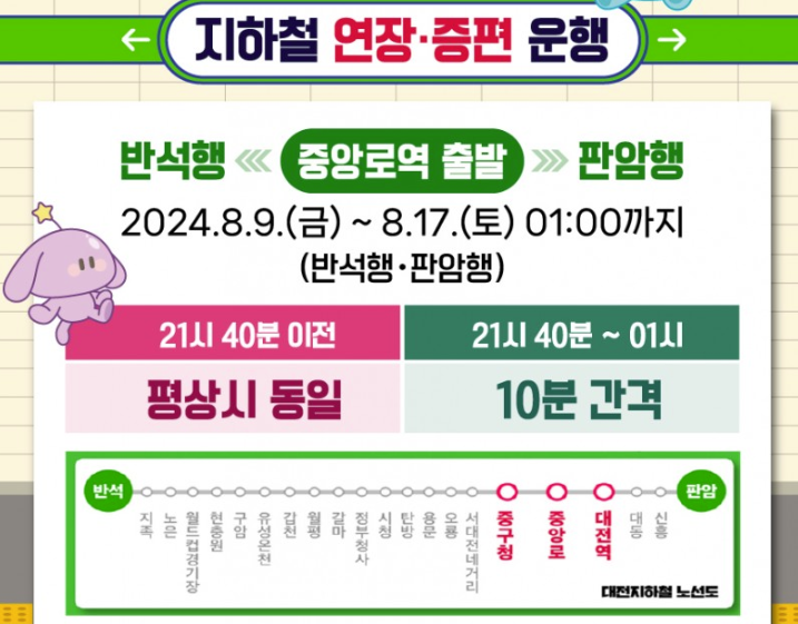 2024 대전 0시 축제 교통안내7