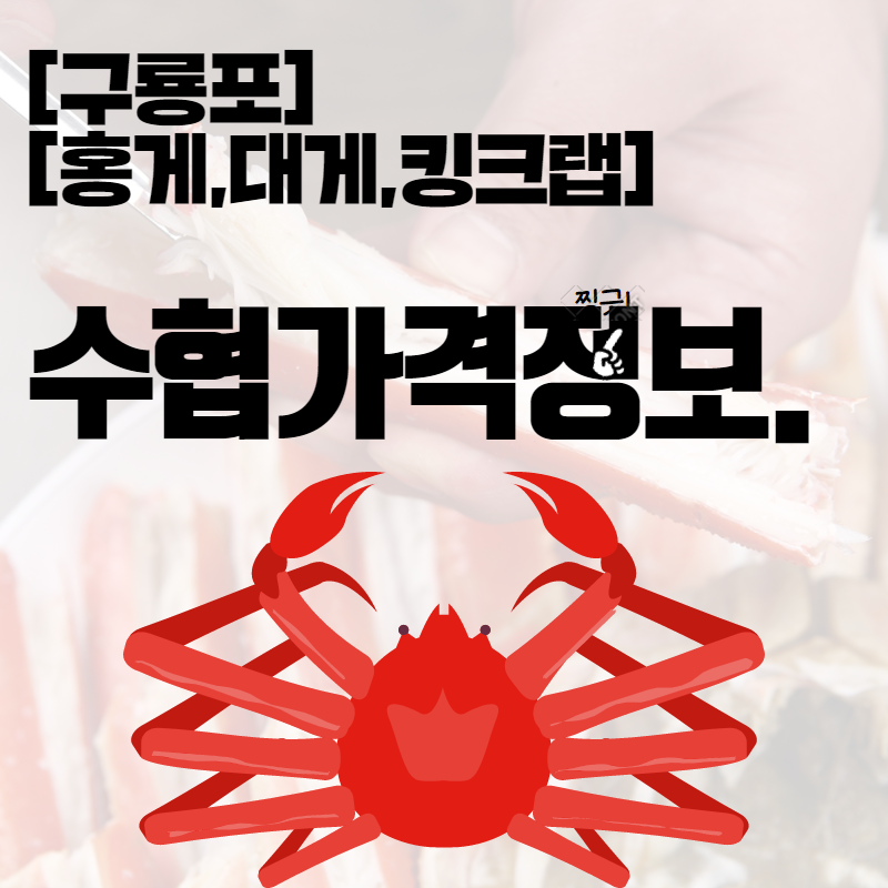  포항 구룡포 홍게,대게 가격 정보