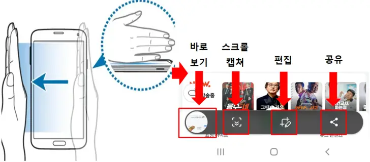 손날-밀어서-캡쳐