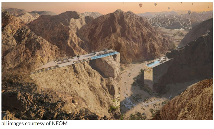사우디 네옴&#44; 지속가능한 최신 관광 허브 &#39;레이자&#39; 공개 VIDEO: NEOM unveils its latest sustainable tourism hub&#44; LEYJA&#44; in saudi arabia