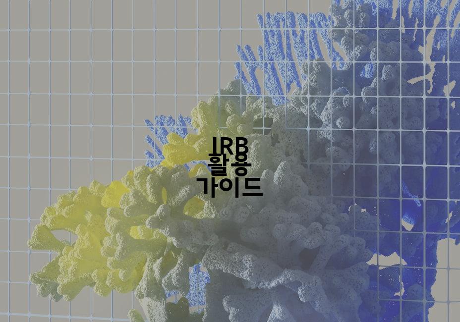 IRB 활용 가이드