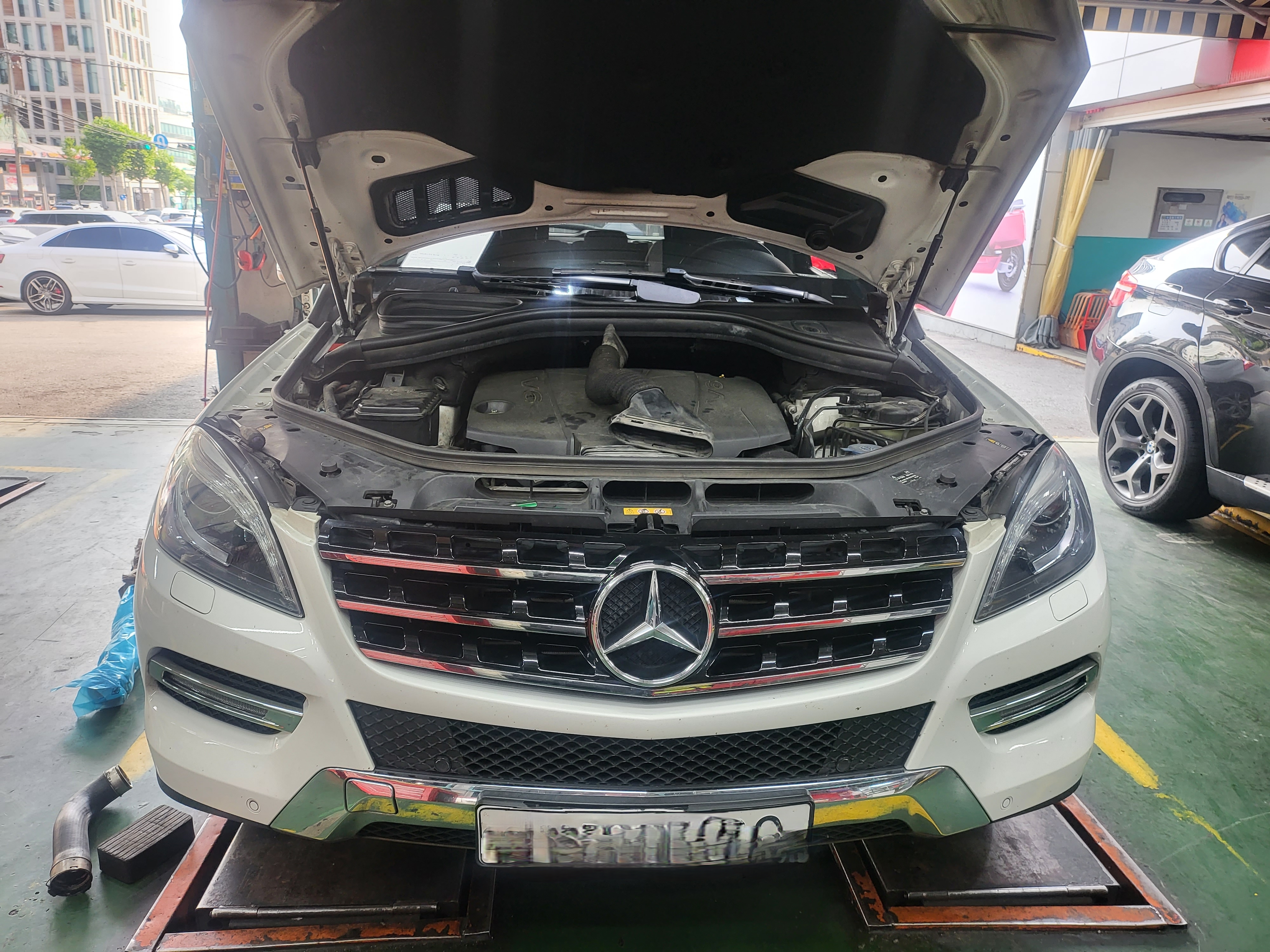  benz ML 인터쿨러호스 교환