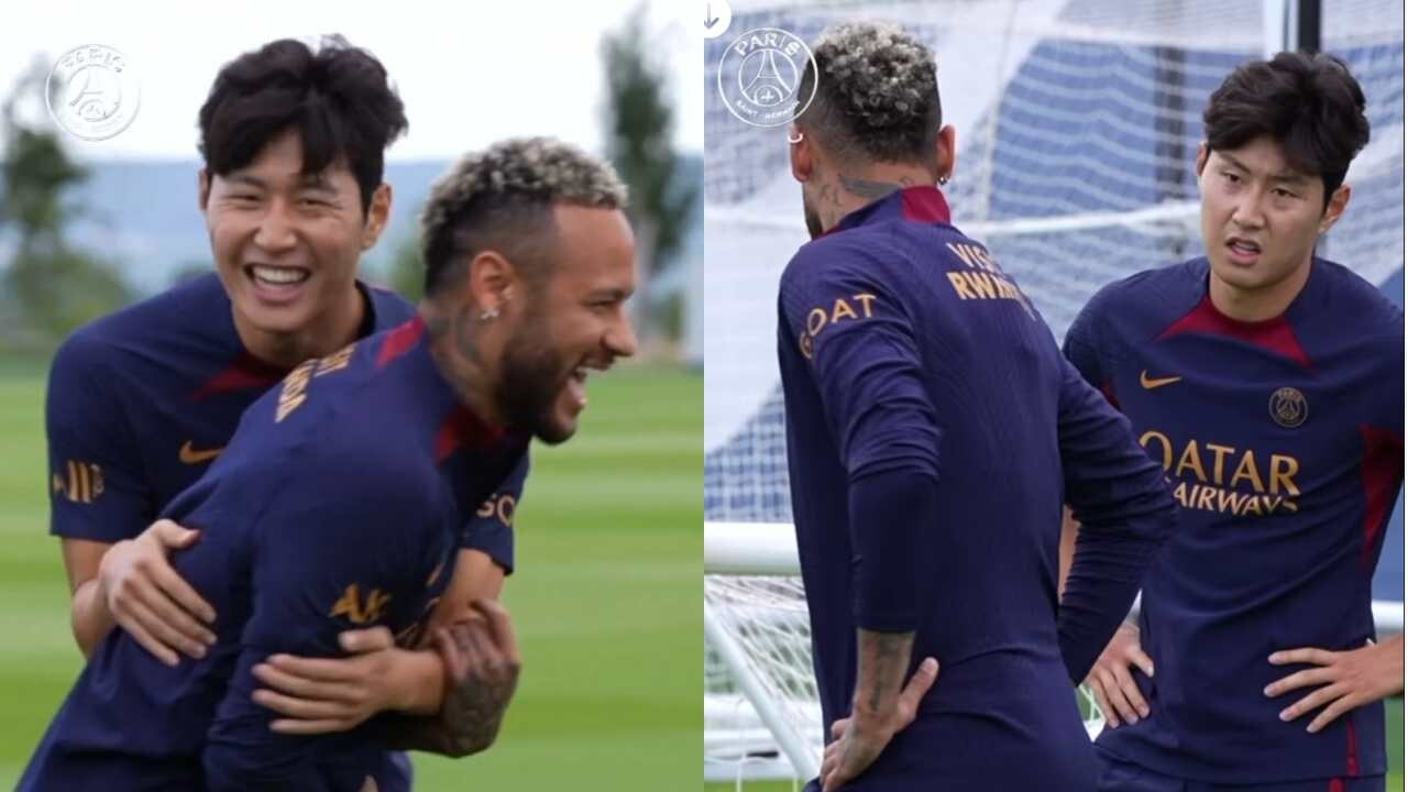  네이마르와 장난치는 이강인 포착 조회수 댓글 폭발 중인 사진