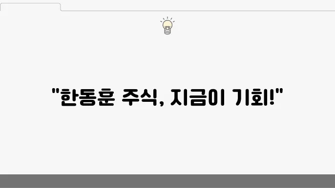 정치적 불확실성과 투자 주의사항
