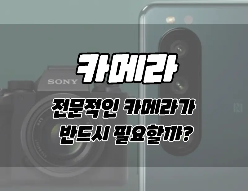 스마트폰 카메라 vs DSRL 카메라 비교. 전문적인 카메라가 필요할까?
