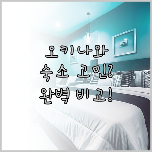 오키나와 여행 숙소 고민 끝 미스터긴