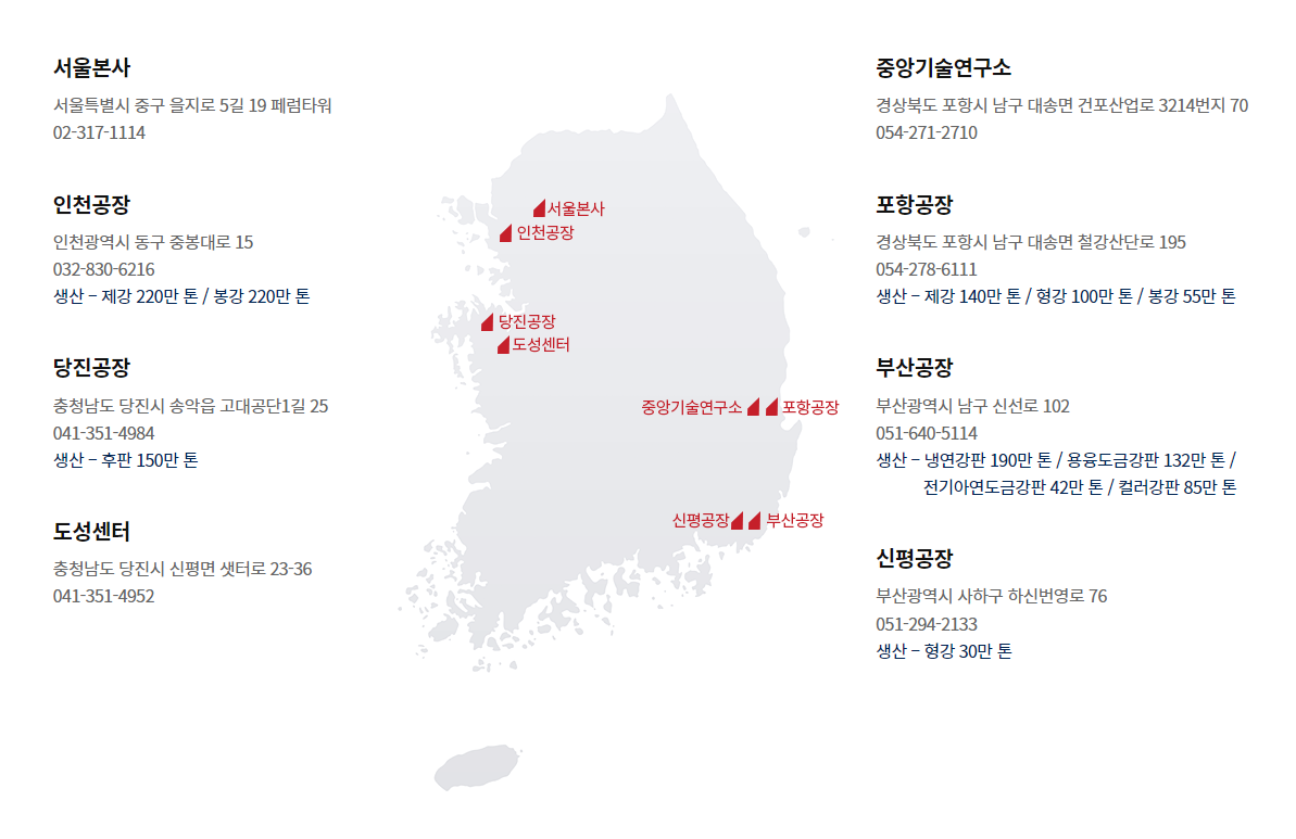 동국제강 네트워크 (출처 : 동국제강 홈페이지)