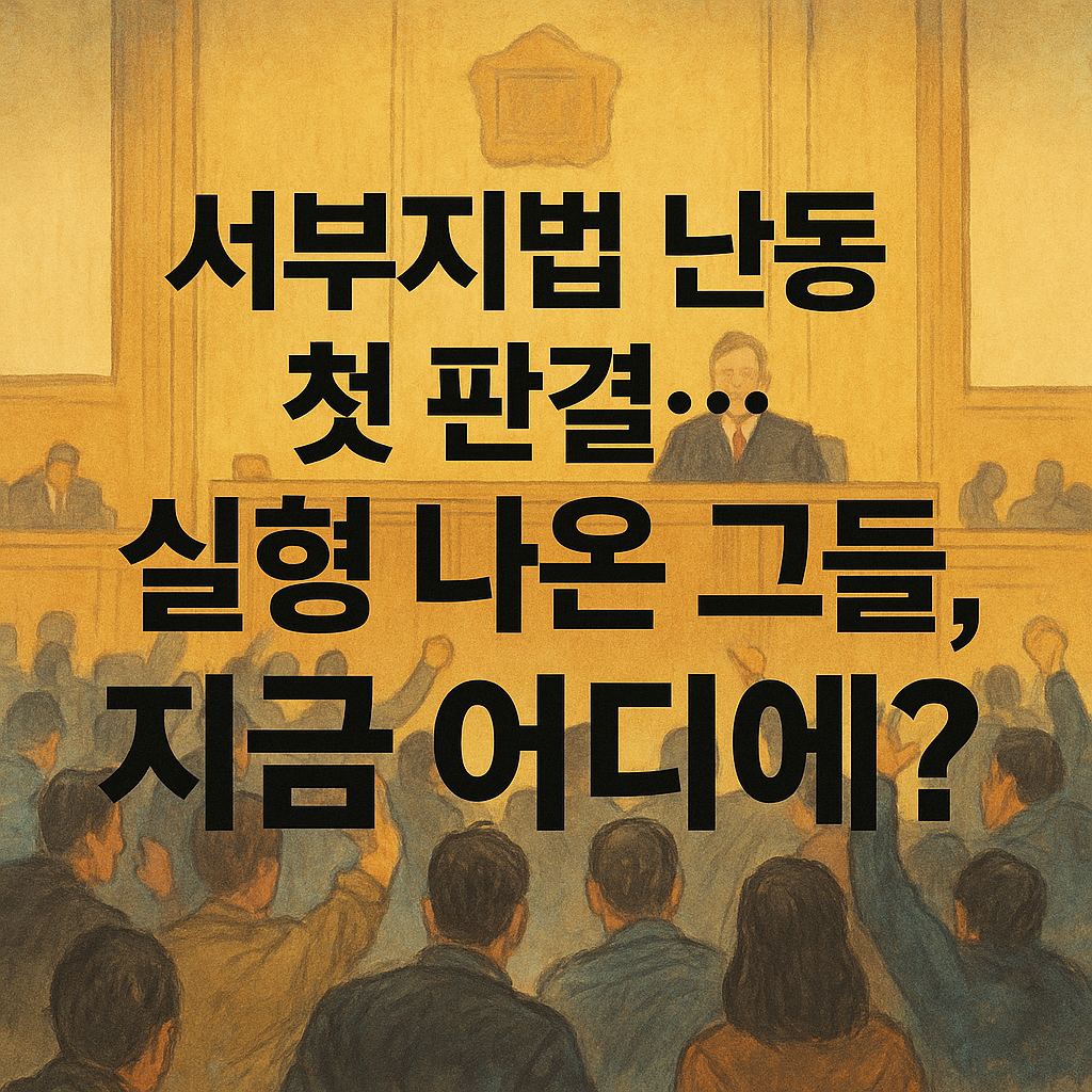 서부지법 난동 사건 법정 선고 일러스트