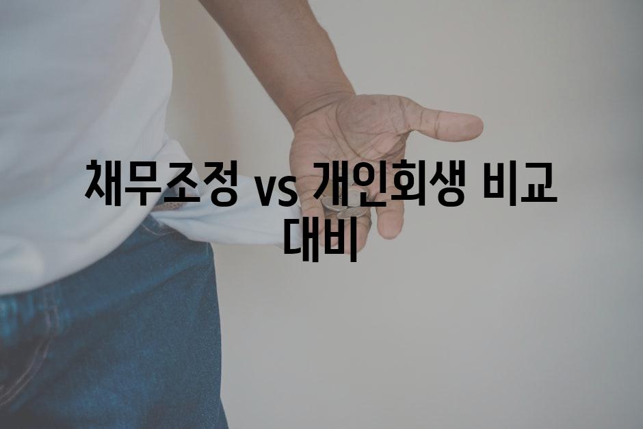 채무조정 vs. 개인회생| 비교 대비