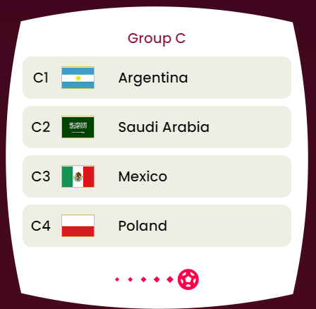 카타르 월드컵 C조
