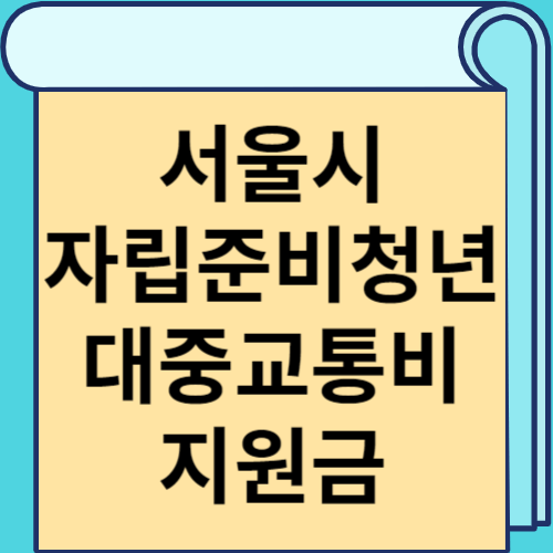 서울시 자립준비청년 대중교통비 지원금 썸네일