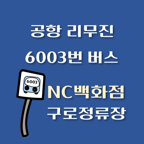 썸네일-인천공항-리무진-6003번-버스-구로-엔씨백화점-정류장-안내