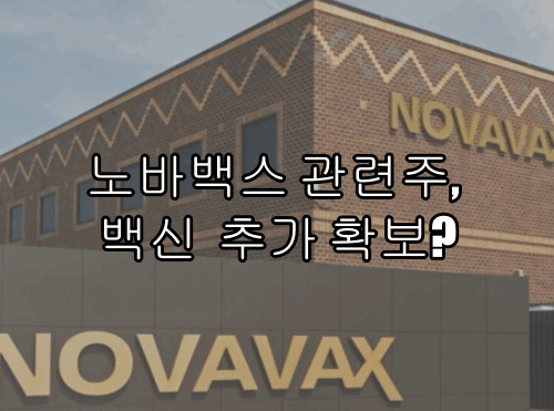  노바백스 관련주, 백신  추가 확보?