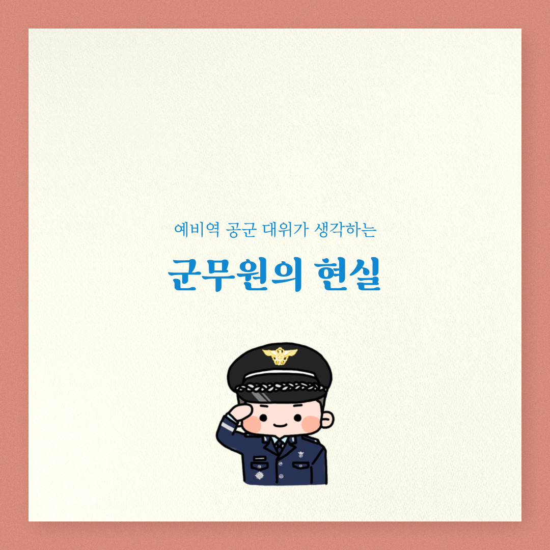 예비역 대위가 생각하는 군무원 현실