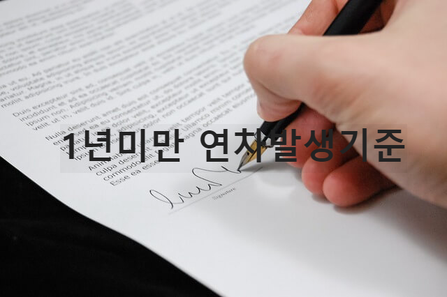 1년미만 연차발생기준