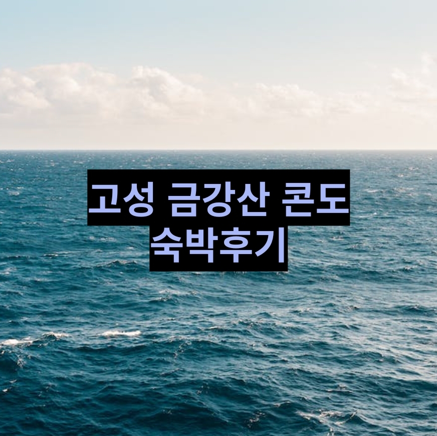  가족들과 가기좋은 고성 금강산 콘도 1박 2일 숙박후기
