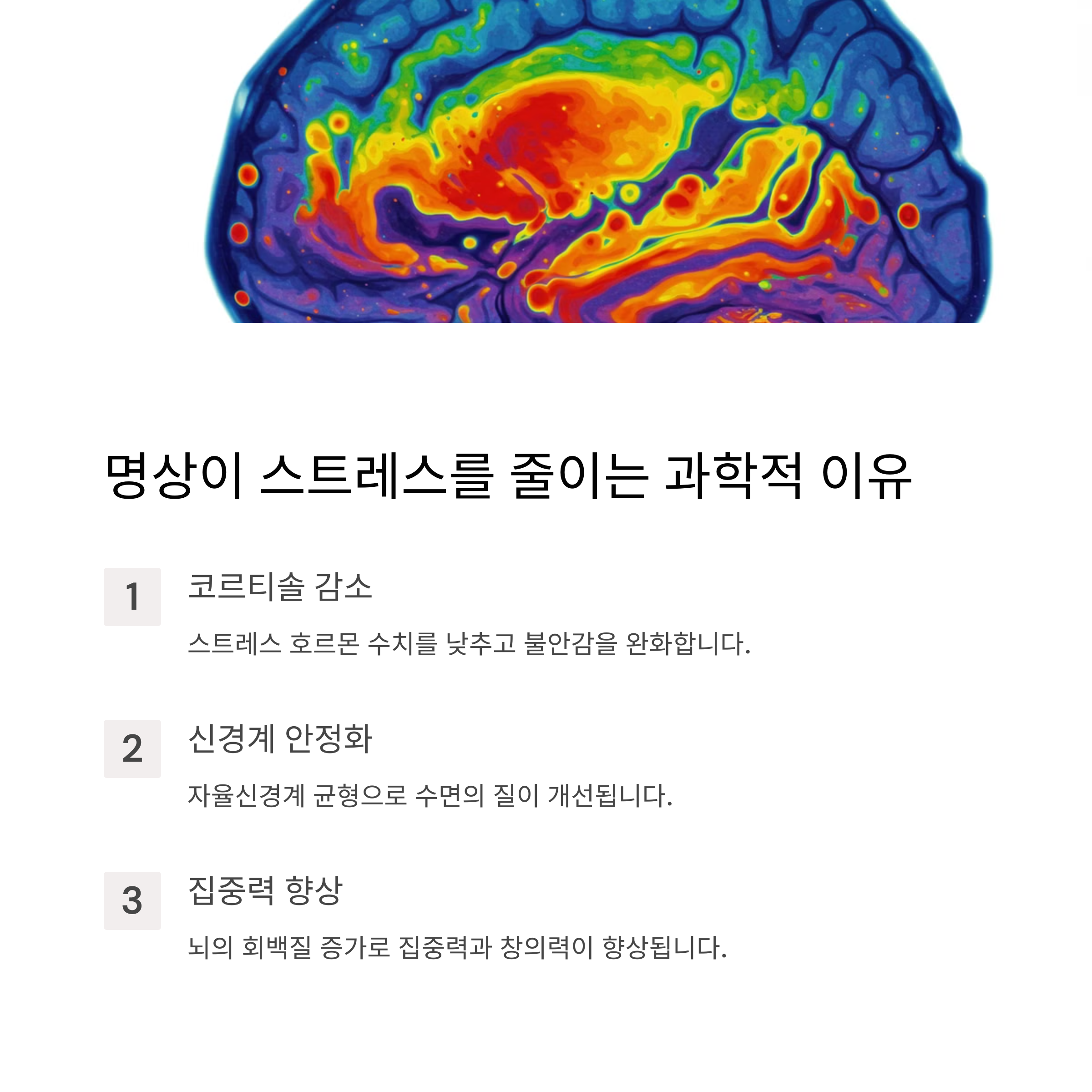 과학적으로 입증된 명상의 효과