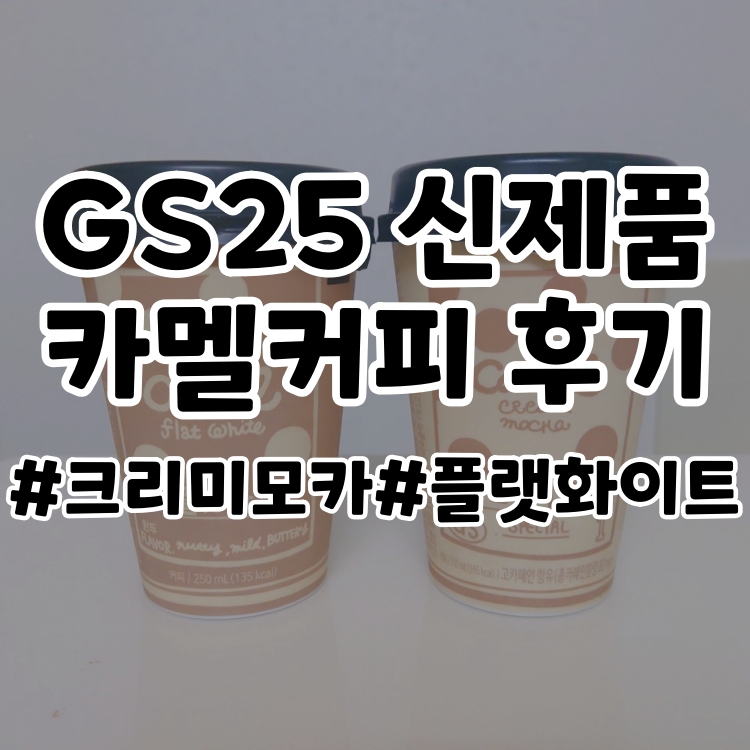  2시간 웨이팅으로 유명한 더현대서울 카멜커피를 집에서 맛보자! GS25 신상 카멜커피 플랫화이트 크리미모카 후기